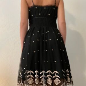 Betsy Johnson black and white spotted dress size medium